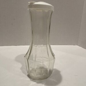 Good Seasons Vintage Salad Dressing Glass Bottle/Cruet Mixer Shaker White Lid